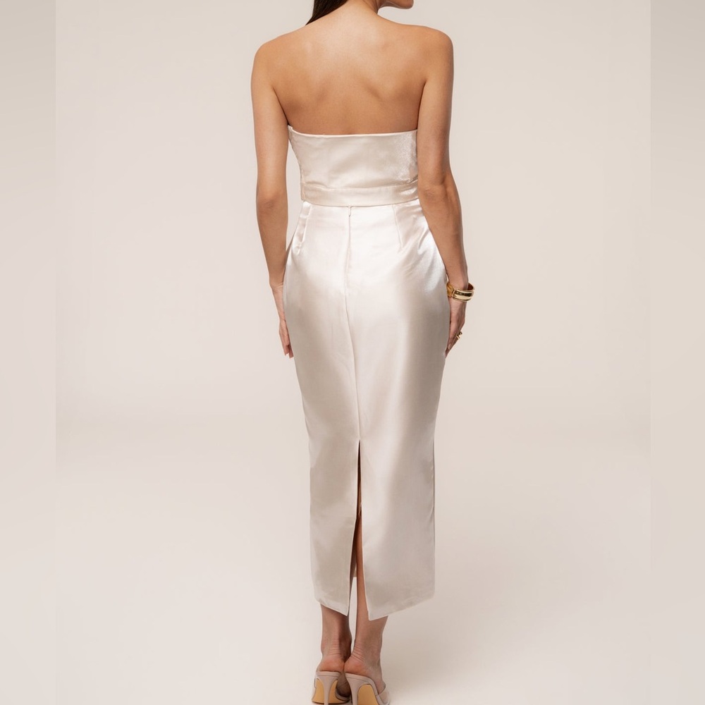 JLUXLABEL ivory cream luxurious midi skirt - Picture 7 of 10